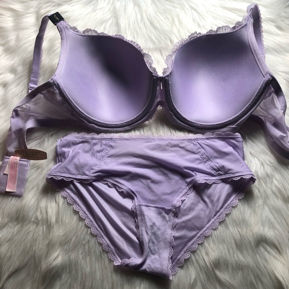 Victoria’s Secret”Body by Victoria”Lined Demi Purple Bling Bra,Size-36DD/Panty-M - Picture 6 of 14